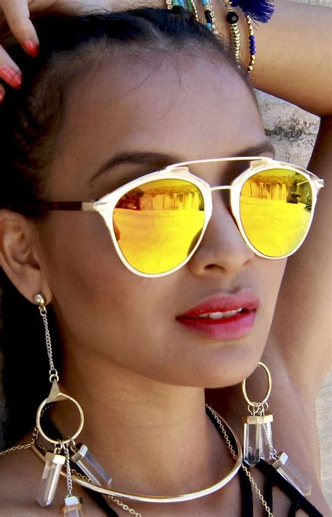 yellow mirrored sunglasses|oversized yellow lens sunglasses.